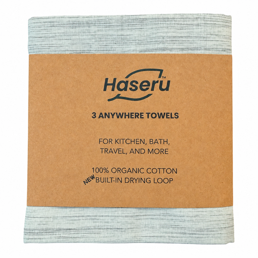 Sage Green Hand Towels - 3 Pack