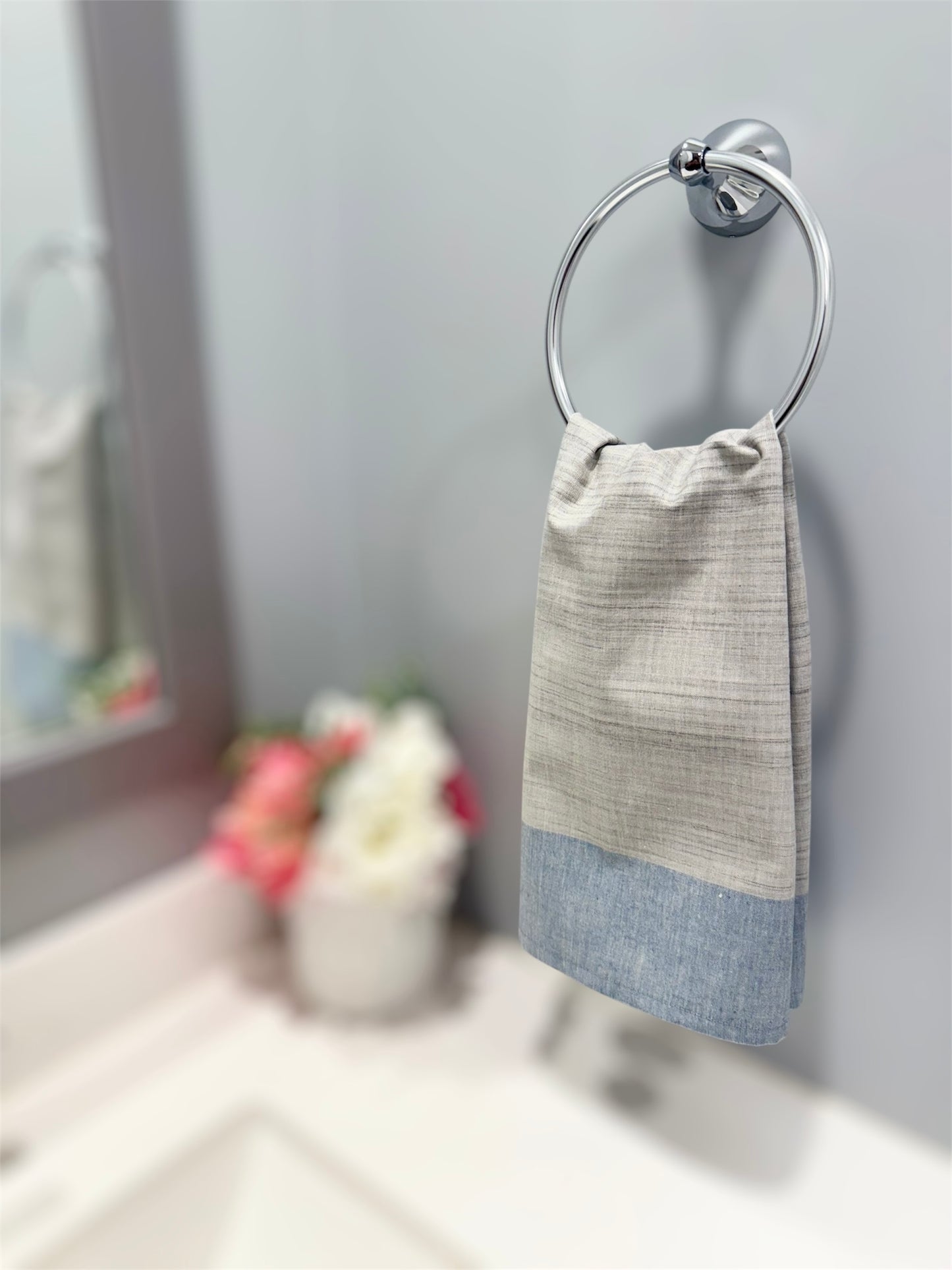Misty Gray Hand Towel