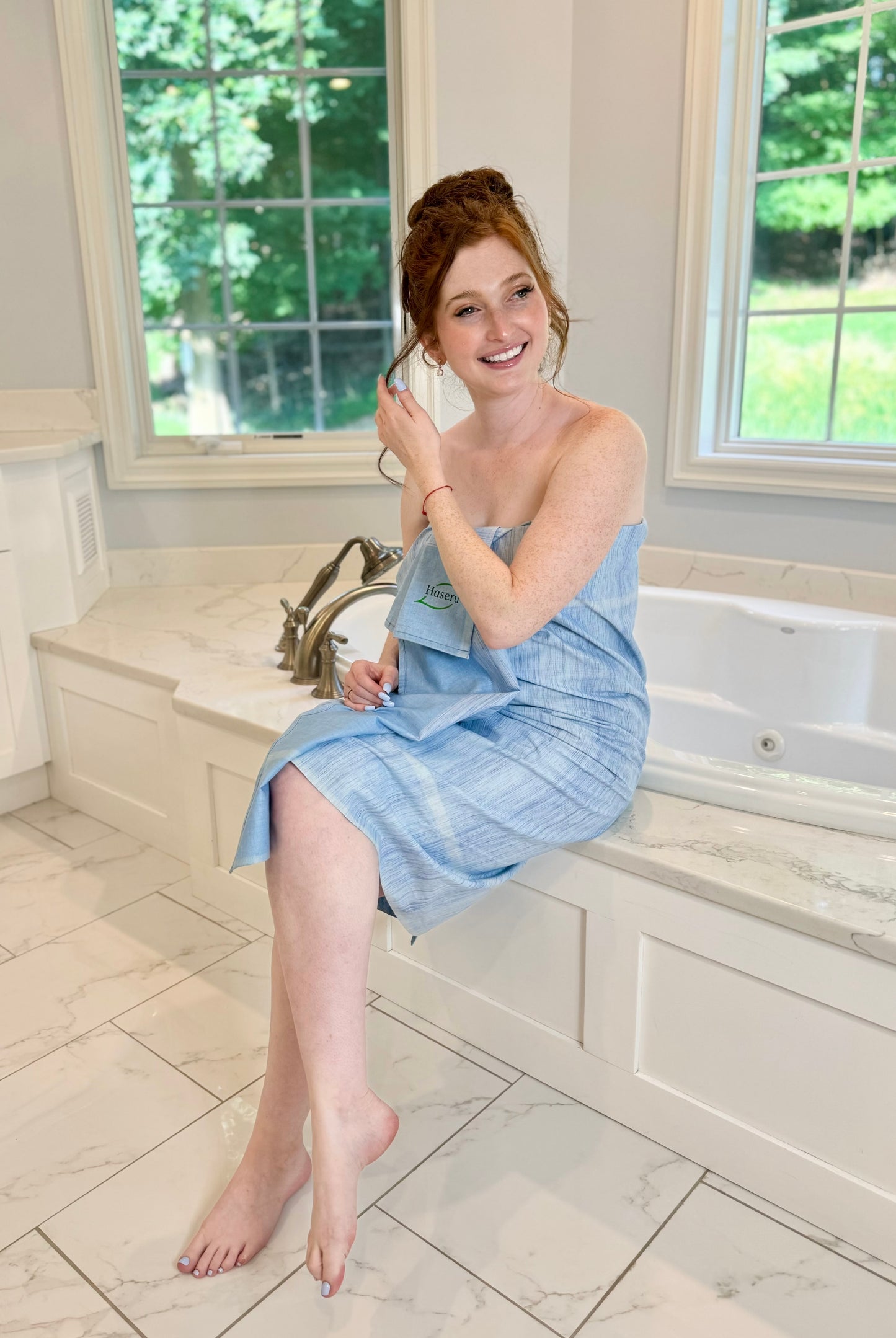 Summer Blue Bath Sheet