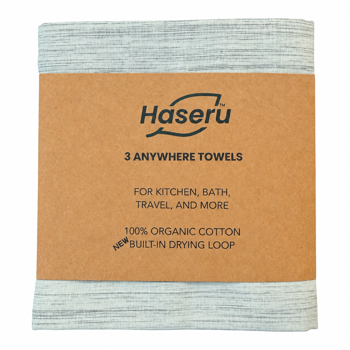 Sage Green Hand Towels - 3 Pack